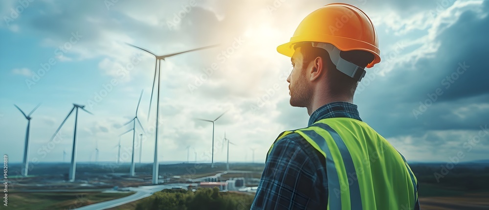 Poster wind turbine engineers tackling grid challenges in innovative structural designs captured in documen