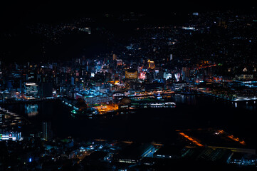 夜, シティ, 都市景観, 地平線, アーバン, ビル, 景色, 光, ダウンタウン, ビル, 建築, 光, 摩天楼, 空, 今夜, ビジネス, 風景, 月, 夜会, 旅行, 全景, 夕焼け, 暗い