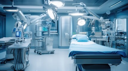Sterile operating room with advanced robotic surgery tools