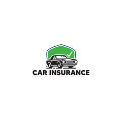 car insurance logo, car service care logo