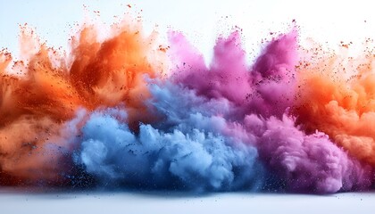 a colorful cloud of smoke. 