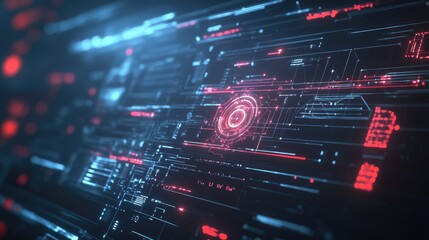 Fototapeta premium A digital interface showing a network map, symbolizing advanced communication systems.