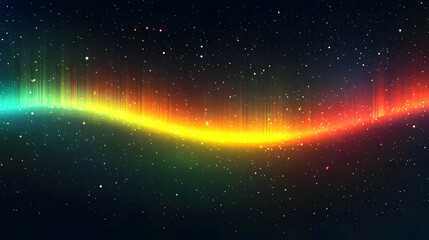 Obraz premium Abstract Galaxy with Aurora Borealis Effect and Stars