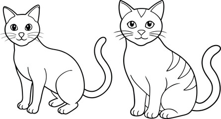 cat outline vector art