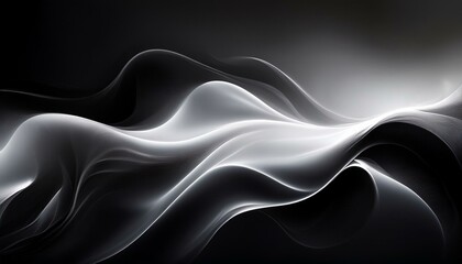 Obraz premium 光のグラデーションと黒い背景、プラズマのシンプルな壁紙用の背景画像 Generated by AI