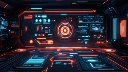 A futuristic communication interface with glowing lines, symbolizing advanced technology.