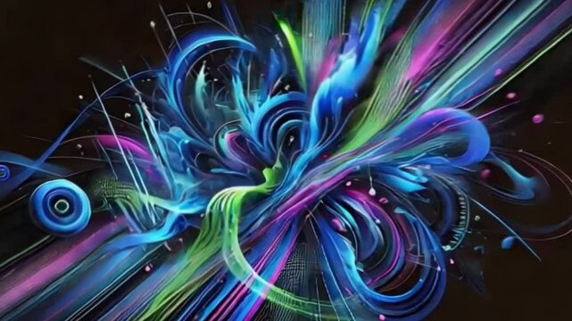 Rhythmic Flow - Pulsierende Farben und Dynamische Bewegungen