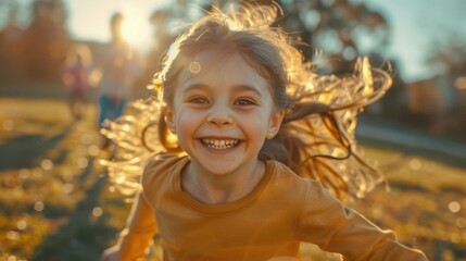 Joyful Playtime: As children run and play in the park, their joyful expressions and active spirits highlight the healthy, happy living they embrace.
