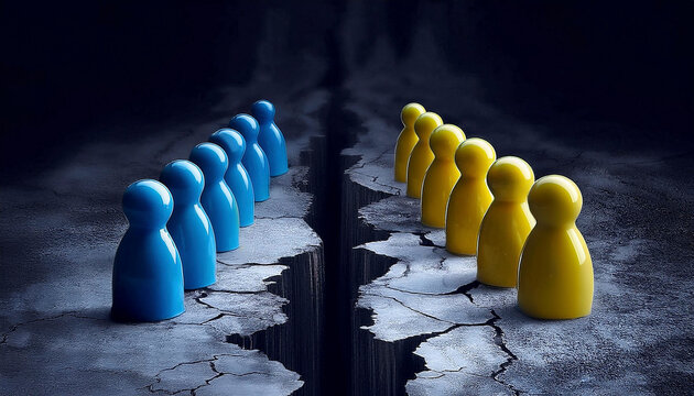 crowd and chasm, division concept