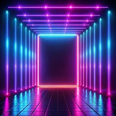 Fototapeta premium Equal sign. Glowing neon icon on brick wall background,realistic- neon lights background. Ai Generated