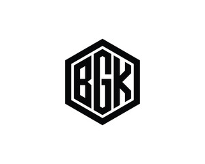 BGK logo design vector template. BGK
