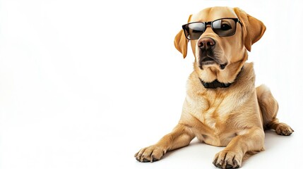 Obraz premium A Golden Retriever Dog Wearing Sunglasses