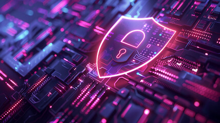 internet of things cyber security protection private server database hacker background