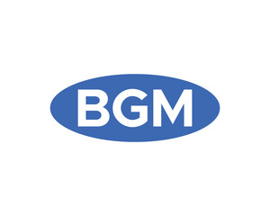 BGM logo design vector template. BGM
