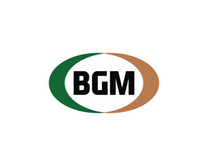 BGM logo design vector template. BGM