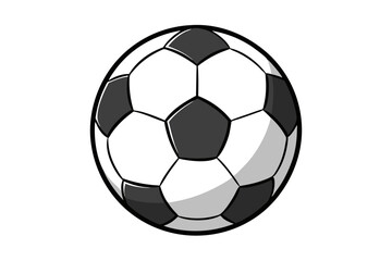 Black and White Soccer Ball Design - Simple Clean Vector Illustration, SVG, Cricut, Clipart for Sports Graphics