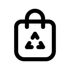 recycle bag line icon