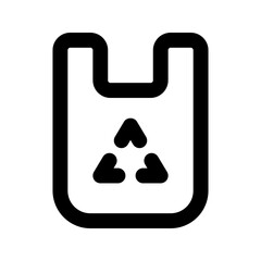 recycled plastic Bag line icon