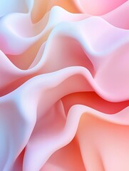Obraz premium Abstract background with wavy lines in pastel colors creating a soft, flowing design
