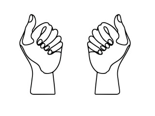 hand with thumb up