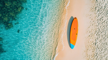 Obraz premium surf board on the beach