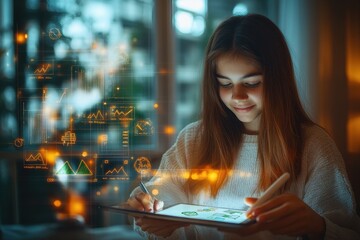 A professional presenting data on cloud computing technology to colleagues in a modern office setting.