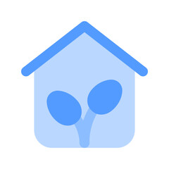 eco house duotone icon