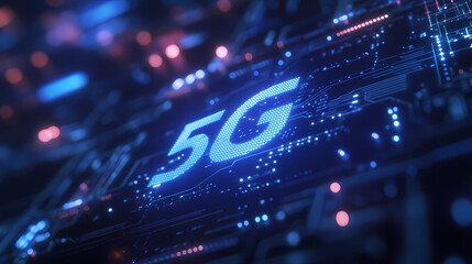 Obraz premium 5G technology leads the future