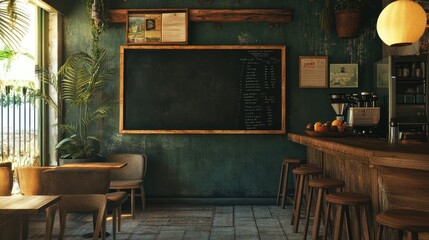 menu on the wall