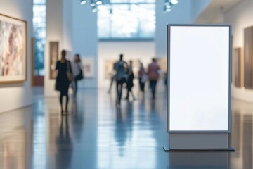 Empty white signboard offers room for your advertising message