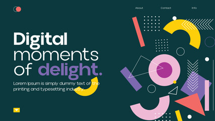 abstract geometric Website Banner design in full vector art work 