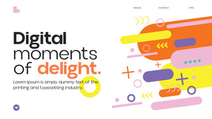 abstract geometric Website Banner design in full vector art work 