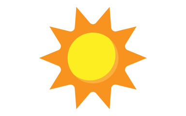Sun icon vector image, editable orange sun icon