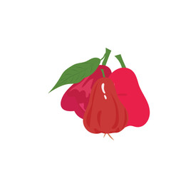 Pink rose apples fruit