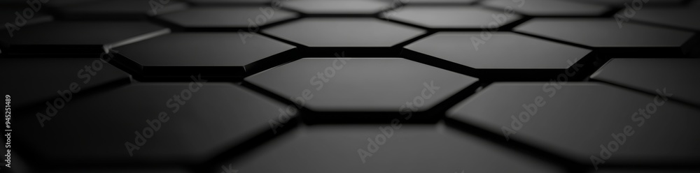 Poster The abstract hexagonal geometric surface loop 1A presents a bright, clean and minimal hexagonal grid pattern with random waving motions as the background canvas.