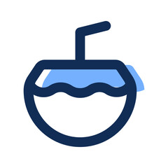 coconut water filled line icon