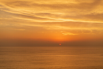 sunset in the sea