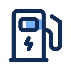 electric station filled line icon