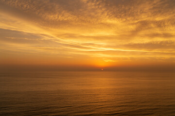 sunset over the sea