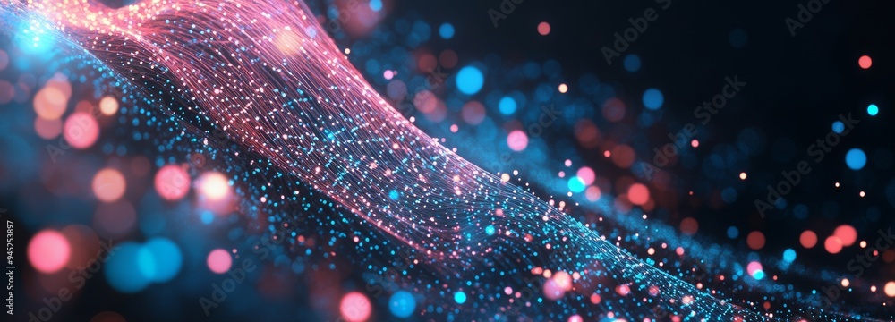 Poster digital dots and lines abstracted from a technology background. structure of digital networks. plexu