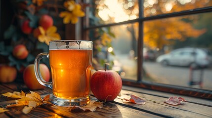 Healthy organic food. Apple cider vinegar