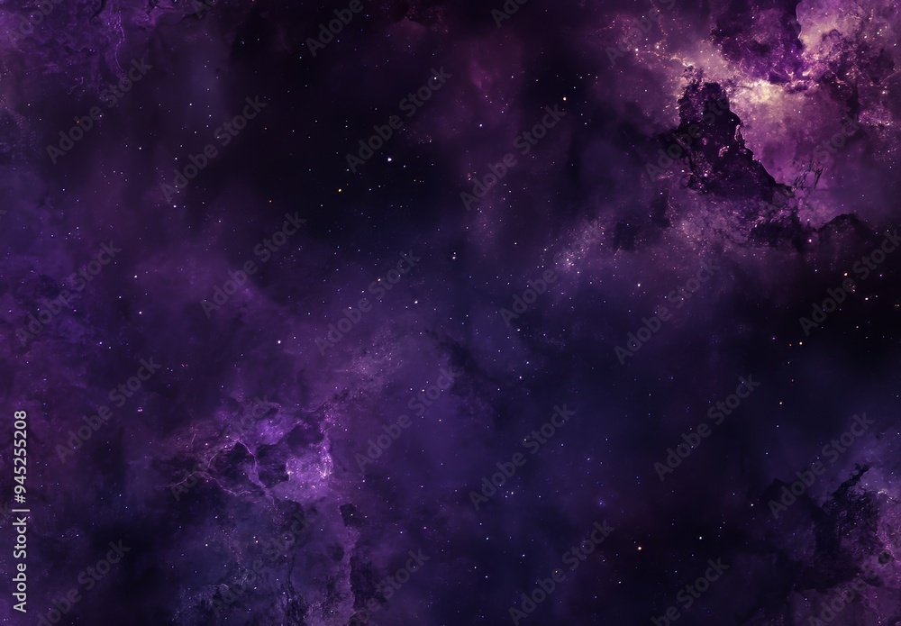 Wall mural stunning abstract galaxy with milky way and planets in space. abstract space purple with shining sta