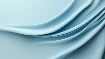Obraz premium A smooth, flowing fabric in soft blue tones, creating a serene and calming visual effect.