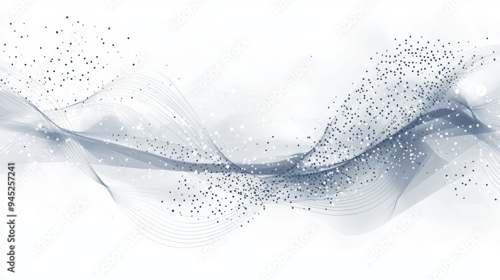 Poster abstract geometric background with connected lines and dots. molecule and communication background. 