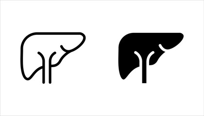 Liver icon set, Symbol for your web site design on white background