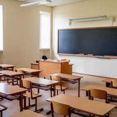 interior of a classroom