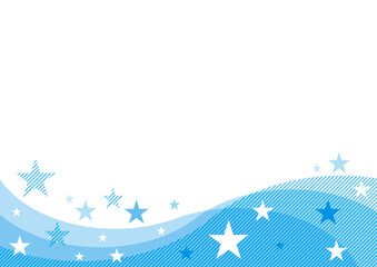 星の背景_ブルー