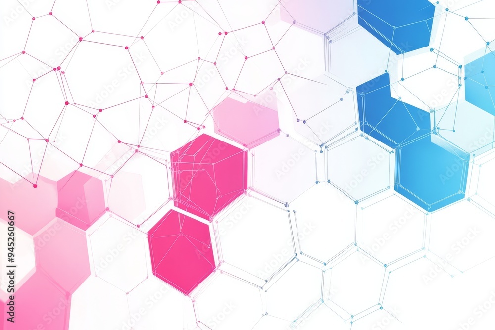 Poster hexagon background design. abstract geometric background with molecular structure.