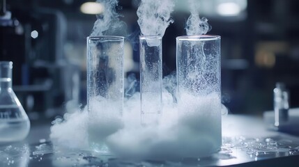 Chemists meticulously Isolating Chemical Reactions in a controlled lab environment close up precise science theme dynamic Fusion Chemical lab as backdrop