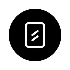 mirror line circular icon